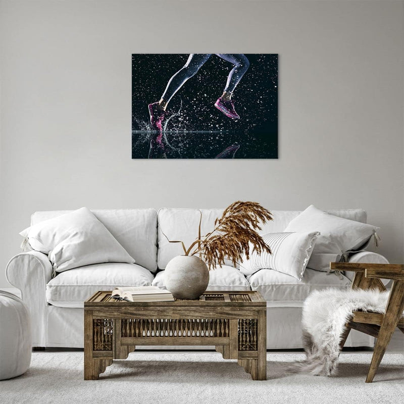 Bilder auf Leinwand Laufen Lifestyle Leichtathletik Schuhe Leinwandbild 70x50cm Wandbilder Dekoratio