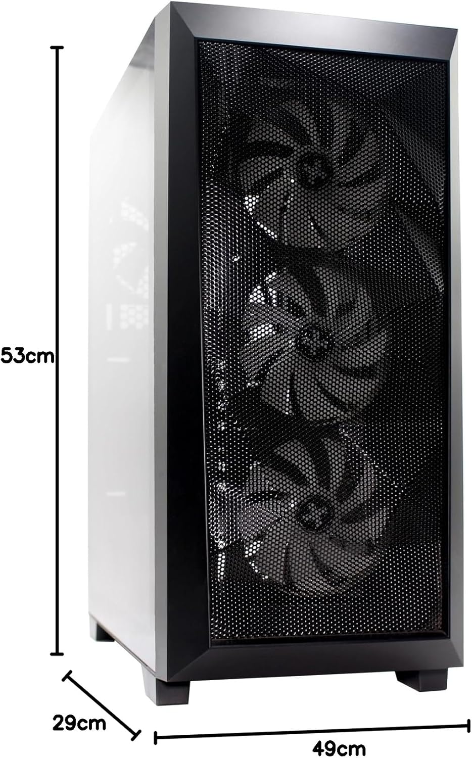 Xilence Xilent Breeze X712.RGB Gaming PC Gehäuse, 3X 120mm ARGB Lüfter, 1x 120mm PWM Lüfter, ATX Mid