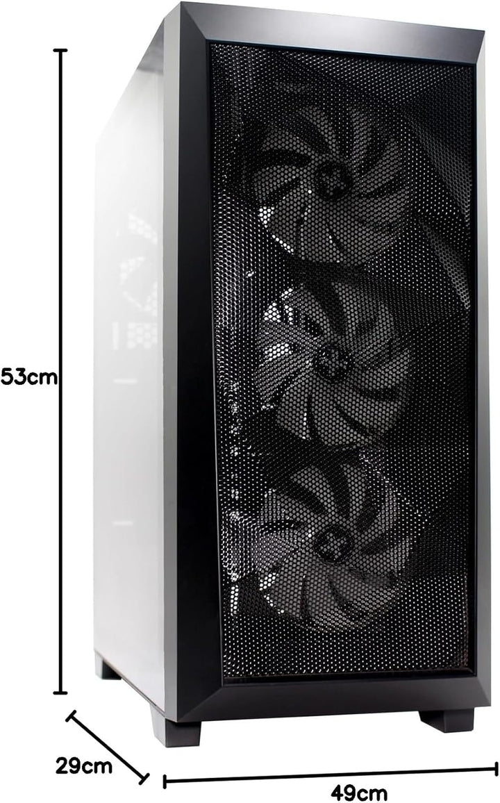 Xilence Xilent Breeze X712.RGB Gaming PC Gehäuse, 3X 120mm ARGB Lüfter, 1x 120mm PWM Lüfter, ATX Mid
