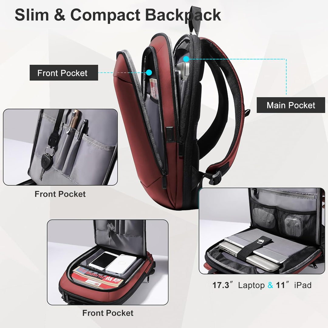 Laptop Rucksack Herren 17 Zoll wasserdichter erweiterbarer Reiserucksack Handgepäck Laptoptasche Tag