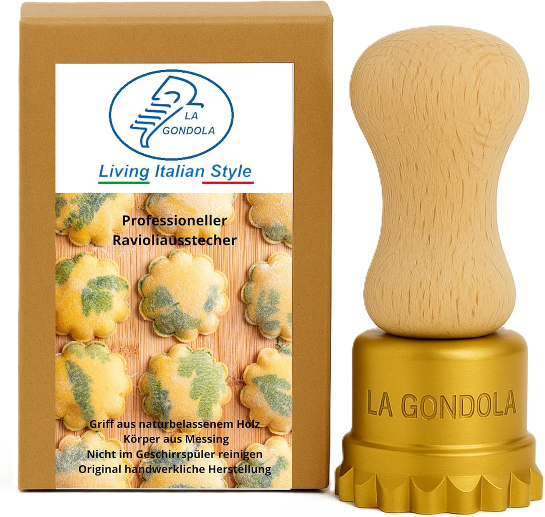 La Gondola Ravioli-Stempel - Rund Blume 50mm | Italienisches Pasta-Werkzeug für Zuhause und gewerbli
