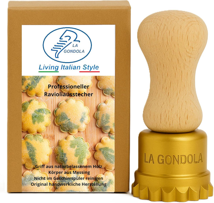 La Gondola Ravioli-Stempel - Rund Blume 50mm | Italienisches Pasta-Werkzeug für Zuhause und gewerbli