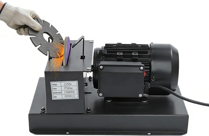 Rasenmäher-Messerschärfer 220V 750W Messerschärfer mit 2 Halterungen 23cm Rasenmäher Klingenschärfer