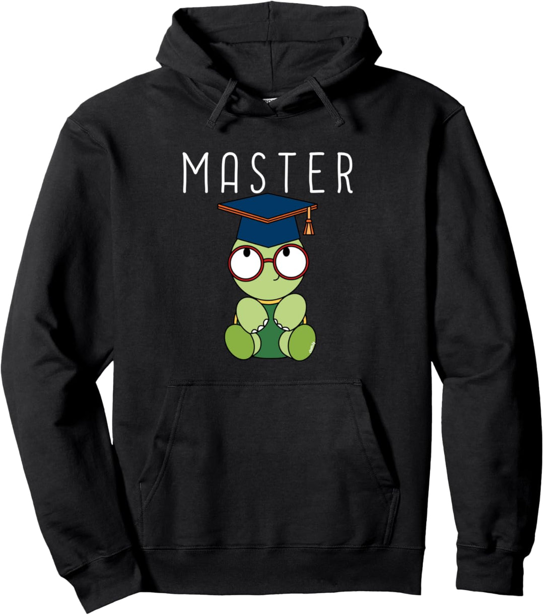 Master Abschluss Geschenk Idee Uni Fun Lustig Schildkröte Pullover Hoodie