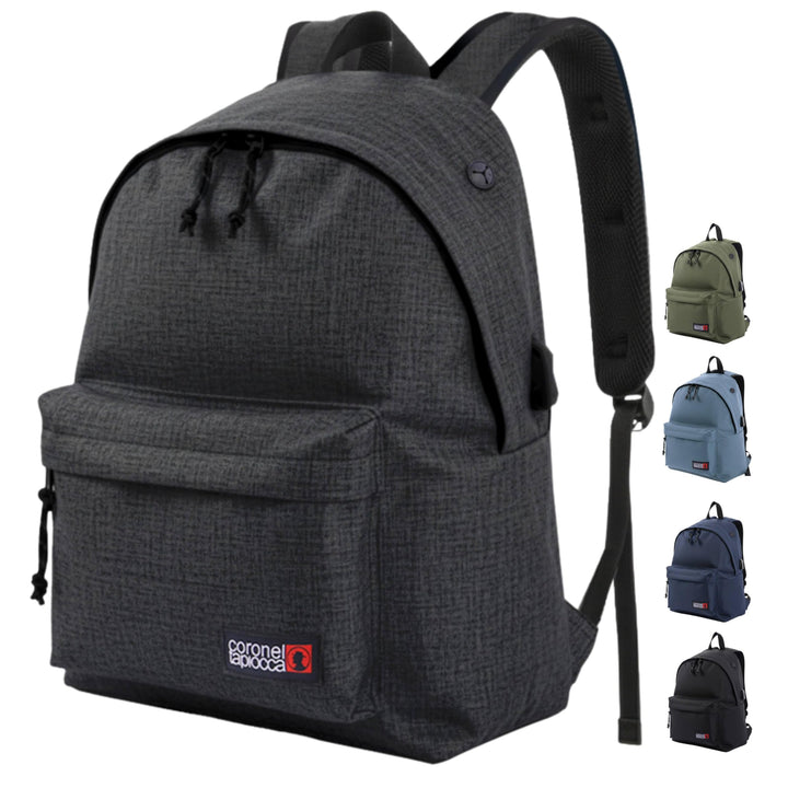 Coronel Tapiocca Herren Rucksack Urban Laptop Backpack 31x40x13 Grau, Grau