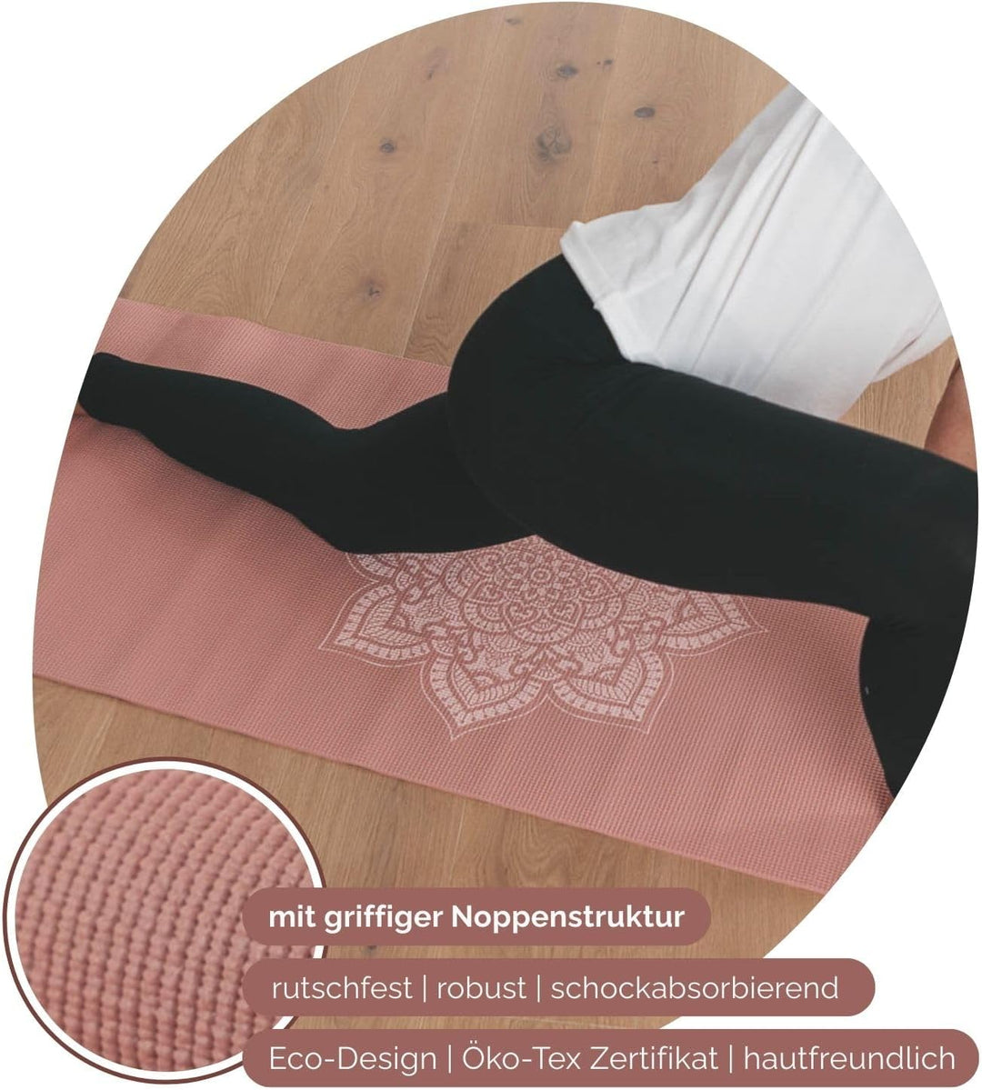 Bodhi Yogamatte Leela Collection | Rutschfeste Sportmatte | Schadstofffreie &amp; Waschbare Antirutschma