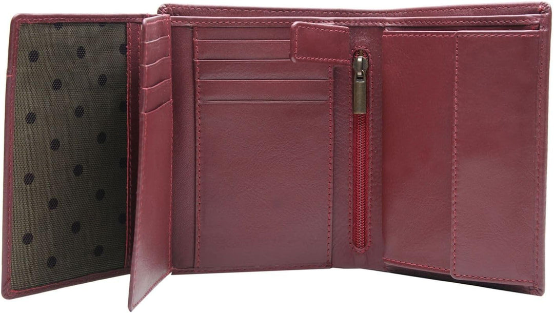 Esquire Peru Geldbörse RFID Leder 9,5 cm Einheitsgrösse Rot, Einheitsgrösse Rot