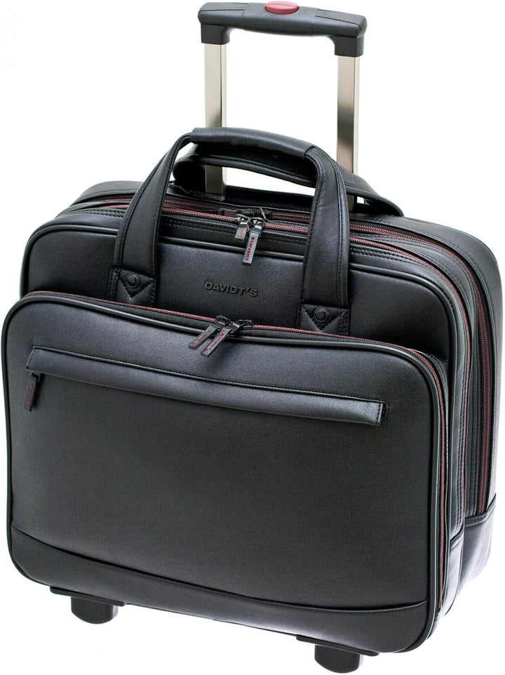 Pilotenkoffer Trolley Aktenkoffer Laptop Akten Tasche 41 cm Schwarz