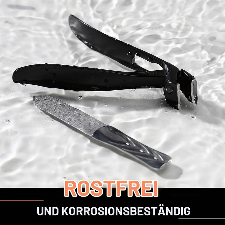 BEZOX Präzisions Nagelknipser mit abgewinkeltem Kopf für dicke Seniorennägel - Grosser Fingernagelkn