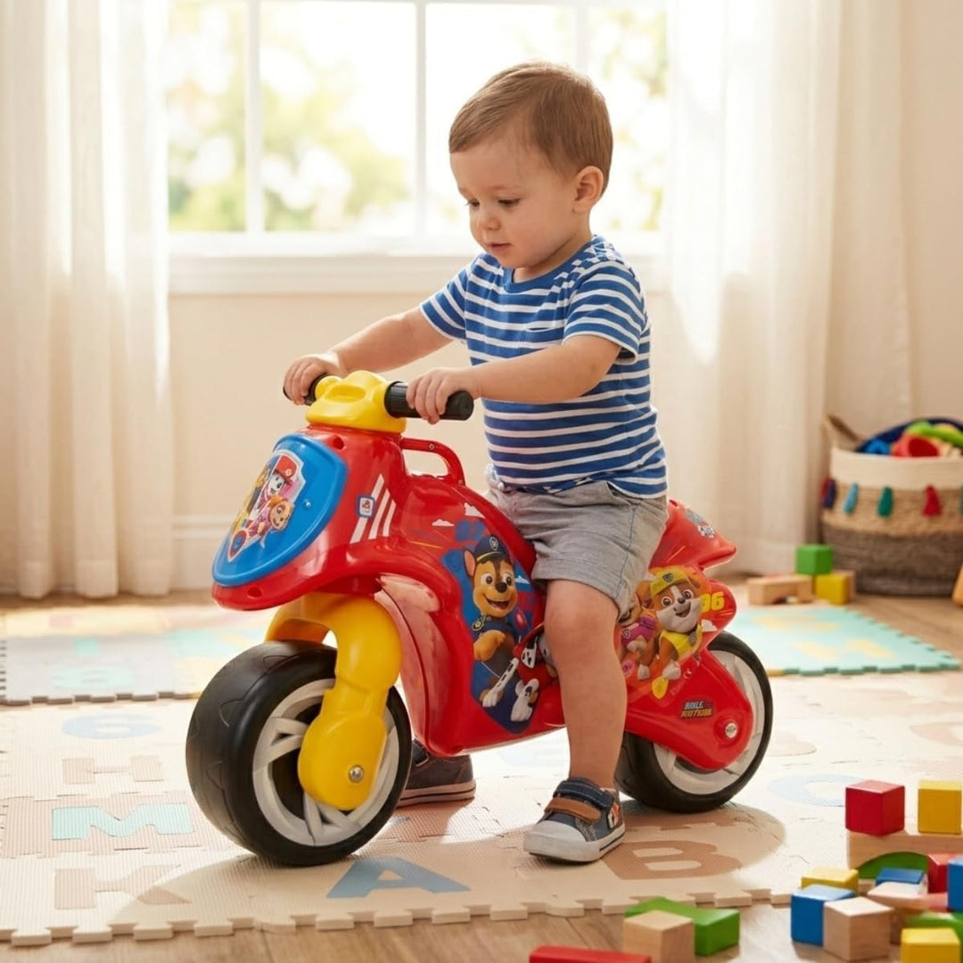 INJUSA - Moto Laufrad Neox Paw Patrol, Ride on für Kinder von 18 bis 36 Monaten, mit breite Kunststo