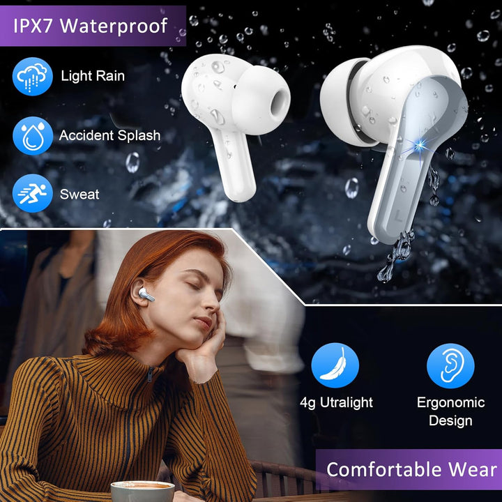 Bluetooth Kopfhörer, 2026 Kopfhörer Kabellos Bluetooth 5.4 mit 50Std HiFi-Stereo Tiefer Bass, 4 ENC
