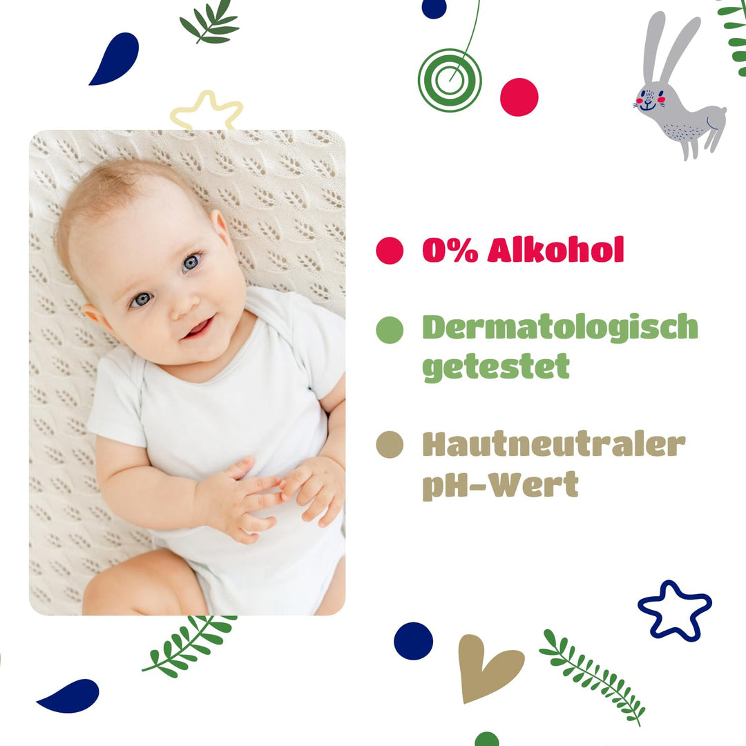 Kindii Natural Balance Feuchttücher – (12x60 Stück) Feuchttücher für Babys und Kinder – Aloe Vera, s