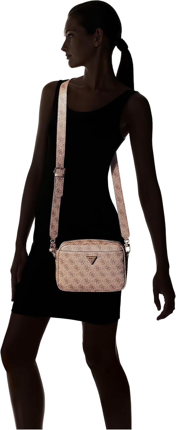 GUESS Damen Meridian Umhängetasche, Kameratasche Einheitsgrösse Latte Logo, Einheitsgrösse Latte Log