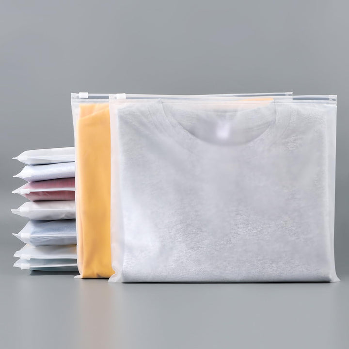 Zipper Beutel, 50 Stück 30 * 25cm Kleiderbeutel, Wasserdichte Aufbewahrungsbeutel, Gefrostetem Klars