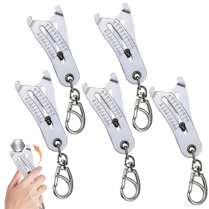 Portable Precise Thread Size Checker Keychain,2024 Newest Thread Size Verification Tool,Nuts and Scr