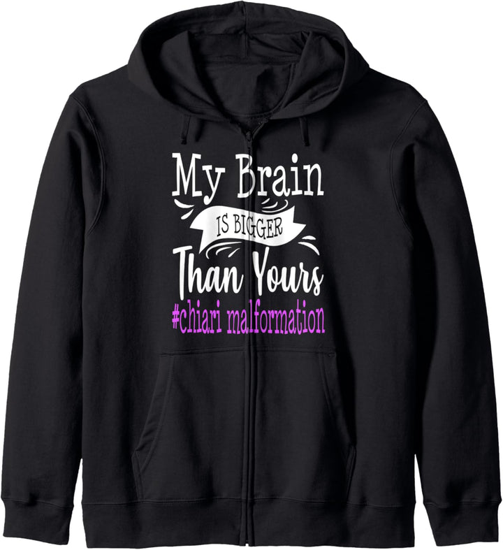 Chiari Malformation Awareness Mein Gehirn Grössere Lila Ribbon Kapuzenjacke