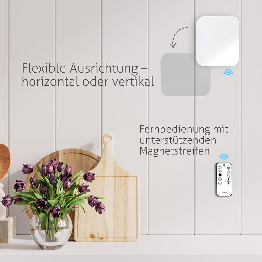 Turbionaire Trend HRV CMV Dezentrale Belüftung mit Keramik-Wärmerückgewinnung, Feuchtigkeitssensor,F