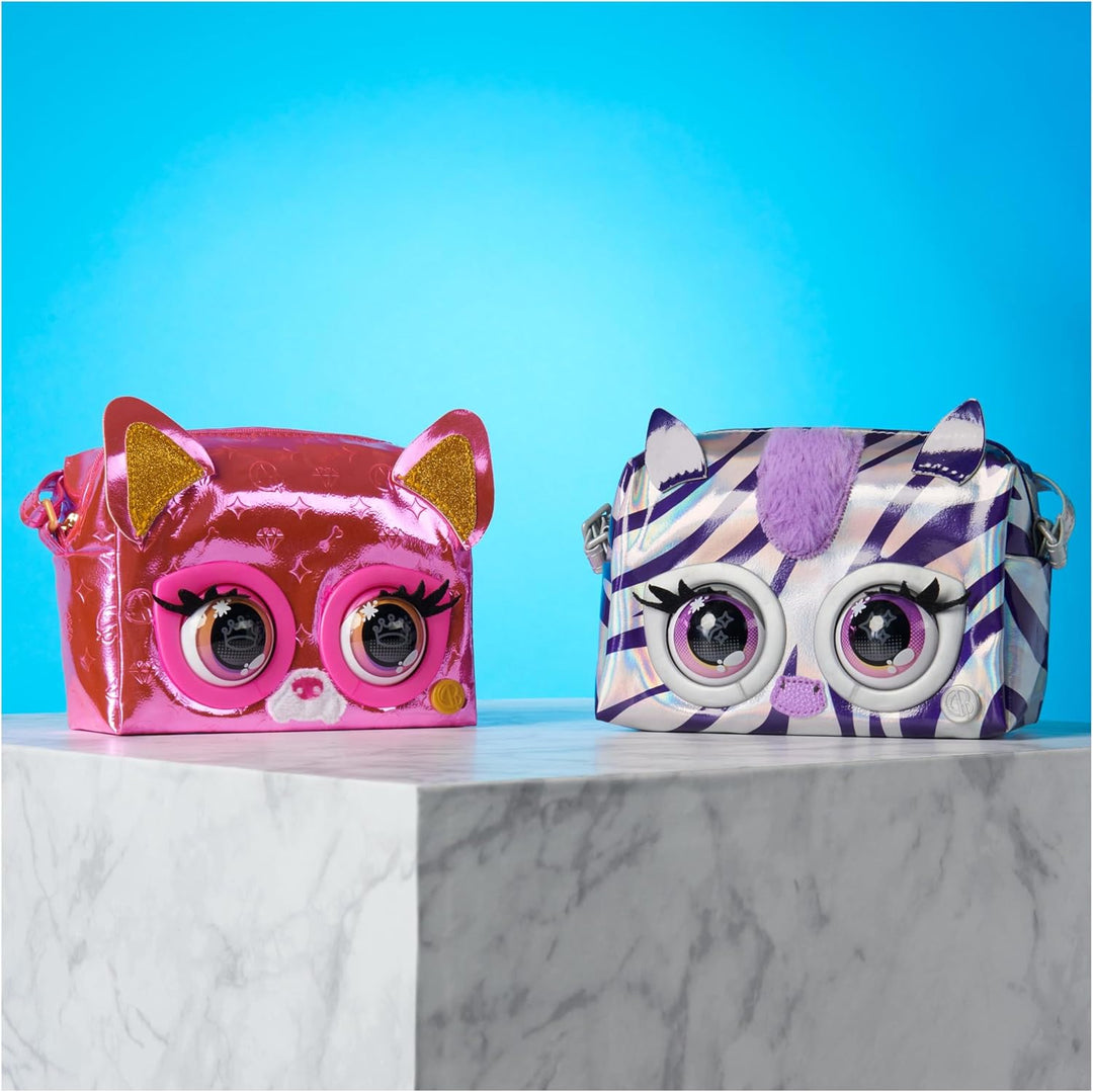 Purse Pets, Print Perfect Bamboo Boo, Interactive Pet Toy and Shoulder Bag with Over 30 Sounds and R