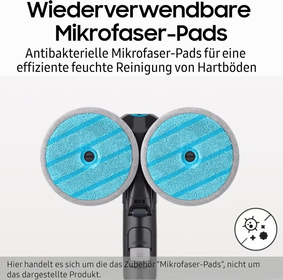 Samsung Mikrofaser-Pads für Spray Spinning Sweeper Wischaufsatz VCA-WBA95/GL, Wiederverwendbar, Anti