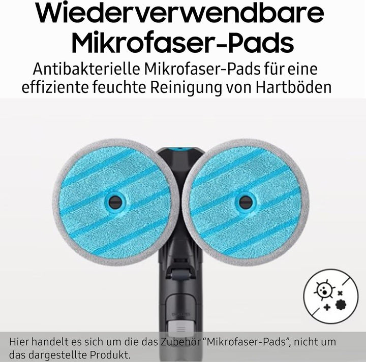 Samsung Mikrofaser-Pads für Spray Spinning Sweeper Wischaufsatz VCA-WBA95/GL, Wiederverwendbar, Anti