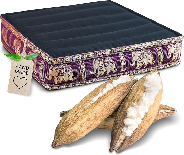 Livasia Sitzkissen Boden Thaiseide, Bodenkissen Indoor/Outdoor, Meditationskissen Yogakissen, Stuhla