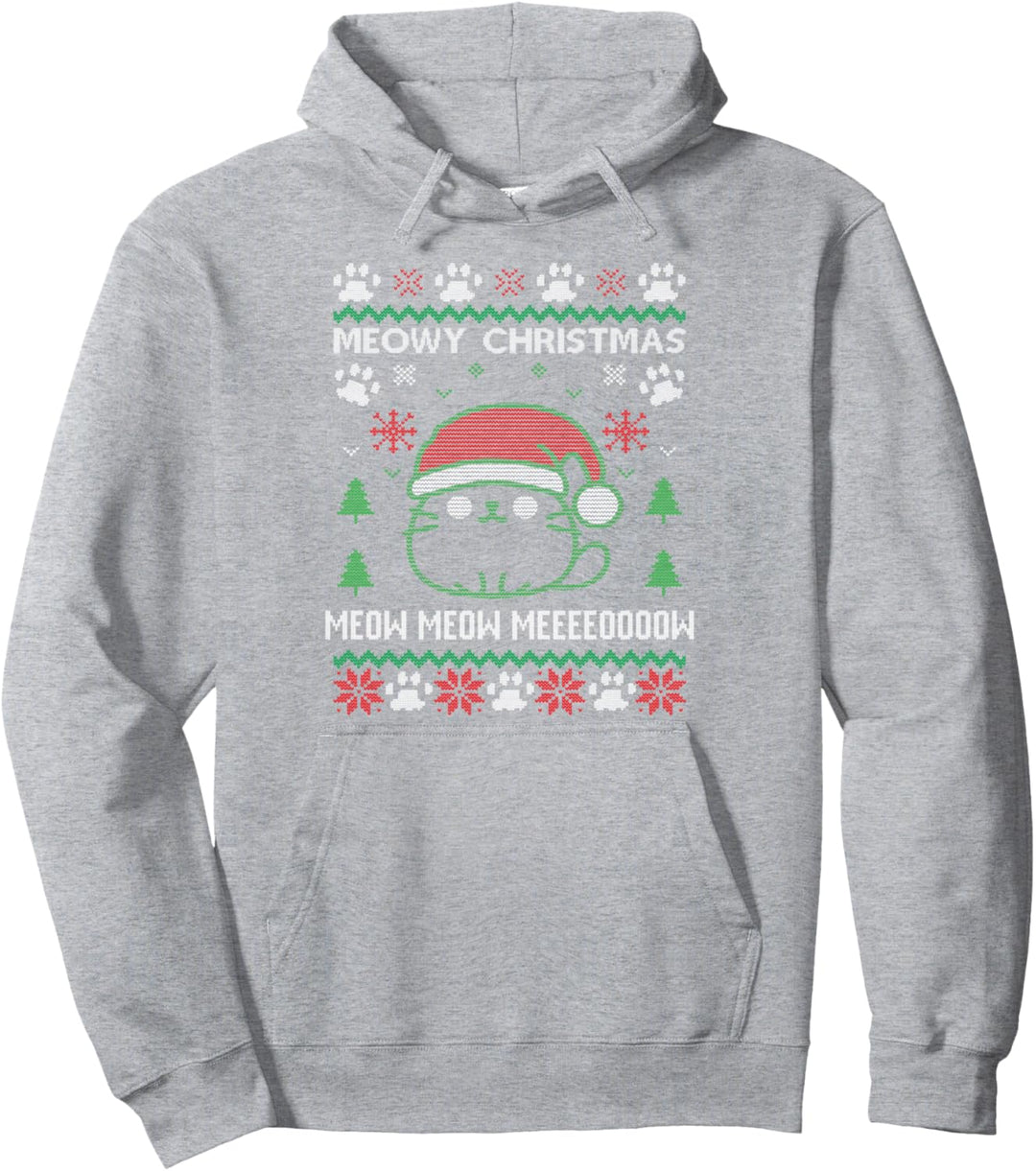 Kawaii Katze Meowy Weihnachten Katzen Cat Ugly Christmas Pullover Hoodie