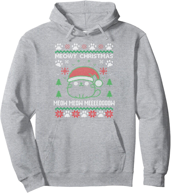 Kawaii Katze Meowy Weihnachten Katzen Cat Ugly Christmas Pullover Hoodie