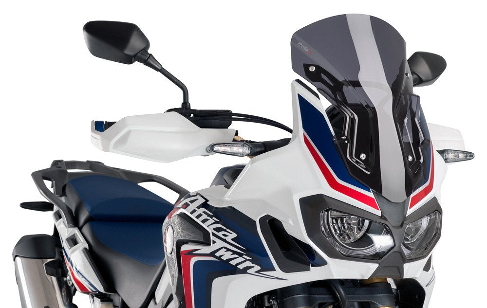 Puig 8904 F Racing Bildschirm für Honda crf1000l Afrika Twin 16 '– 17', Dark Smoke Stärk getönt, Stä