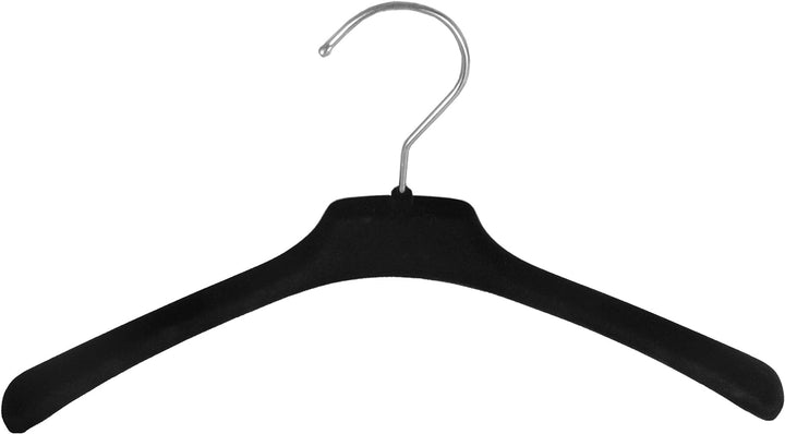 Samt Kleiderbügel für Blusen & Oberteile, 42 cm, schwarz, 15 Stück