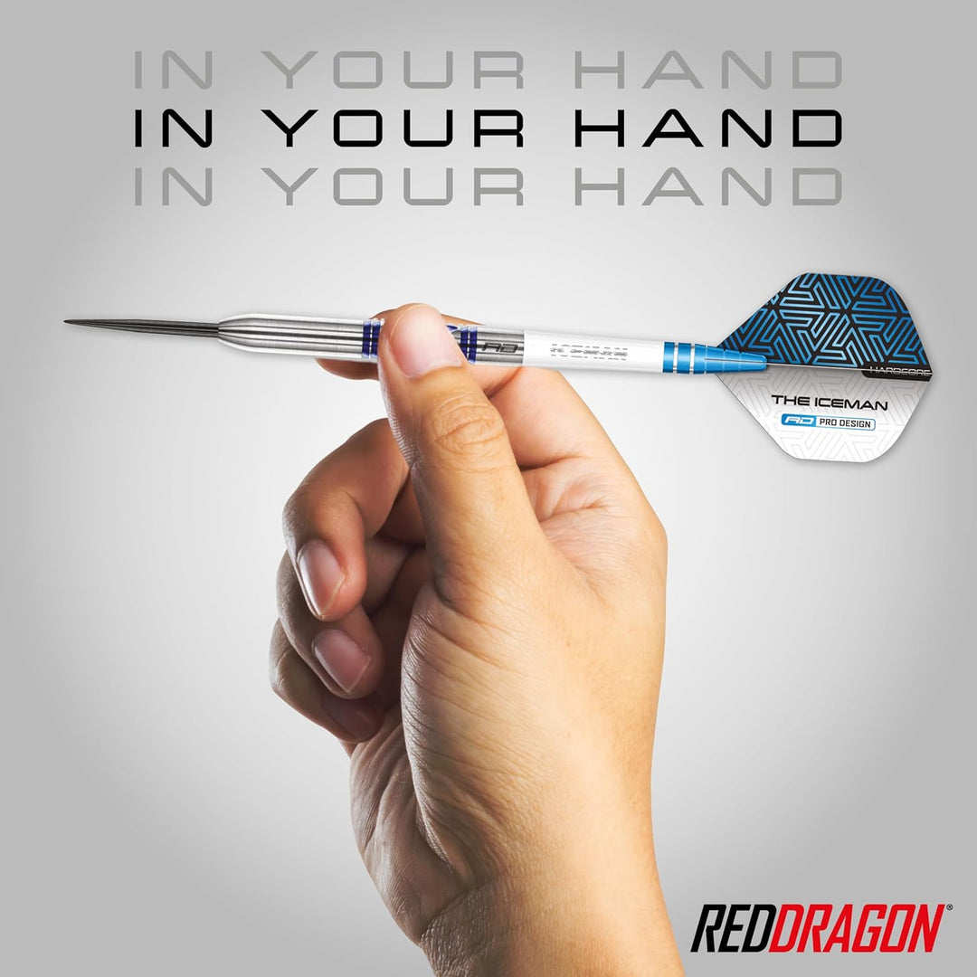 RED DRAGON Gerwyn Iceman Price Avalanche Pro Premium Tungsten Darts Set mit Flights und Stielen 21.0