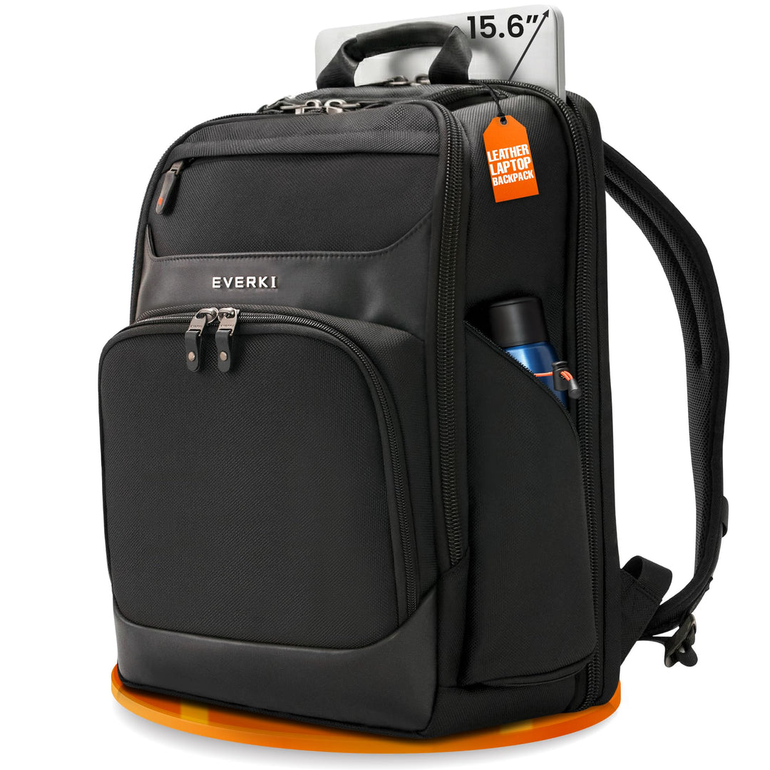 Everki Onyx Business Laptop‑Rucksack | 15,6″ Laptopfach, 25L, ideal für Arbeit & Reise – Schwarz 15.
