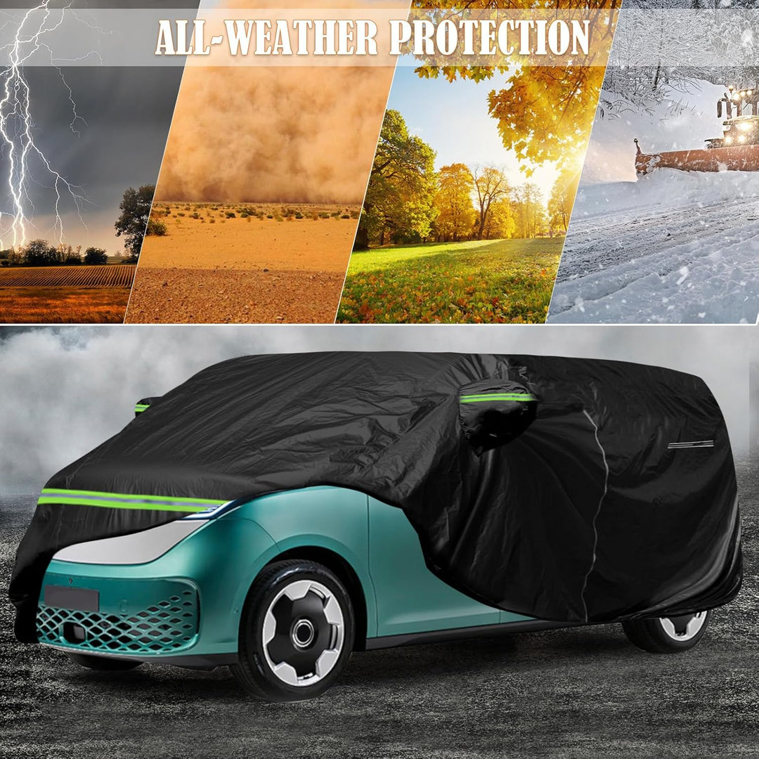 Autoabdeckung Wasserdicht Atmungsaktiv Passend für VW ID. Buzz, ID. Buzz Cargo, Vollgarage Autoplane