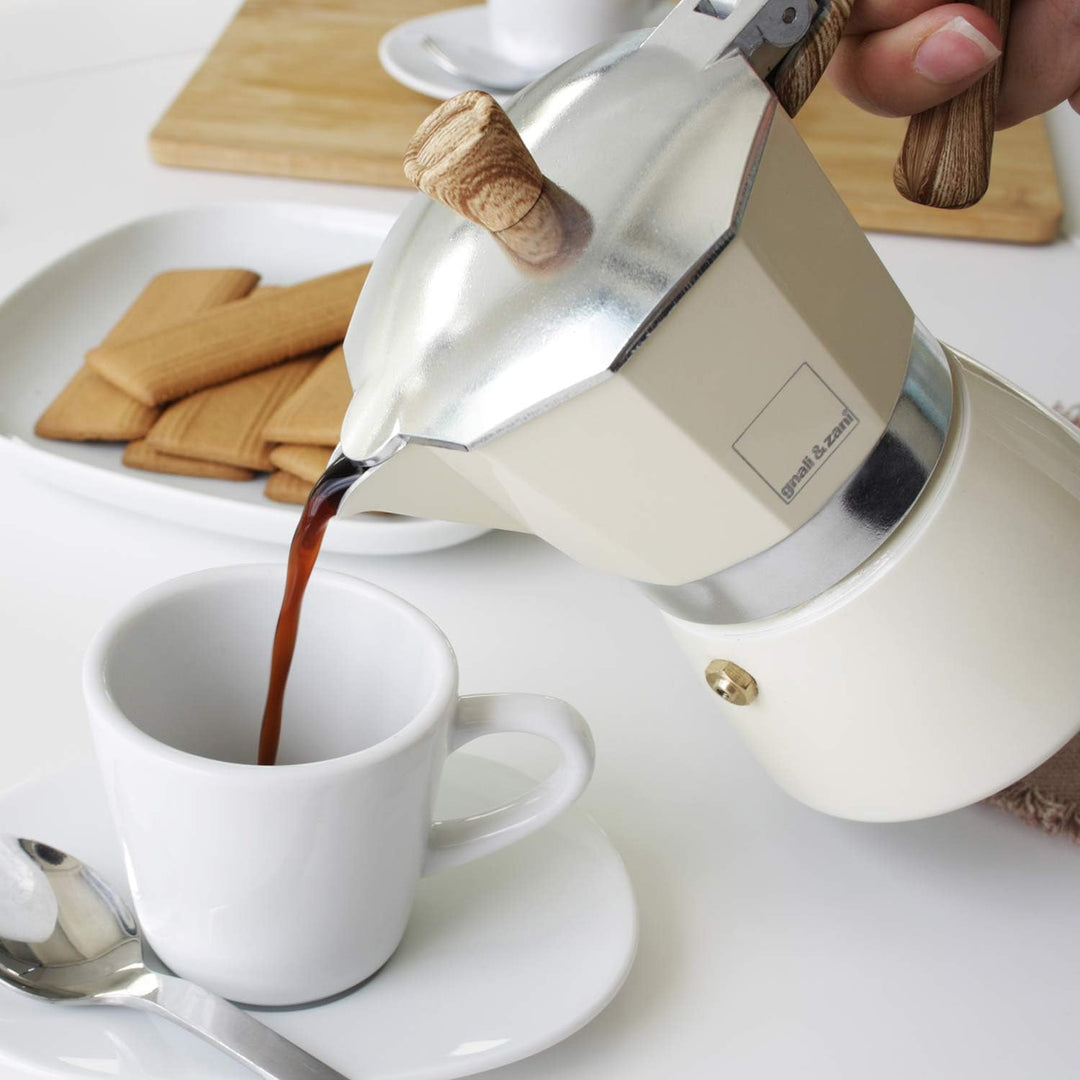 GNALI &amp; ZANI Venezia Espressokocher 9 Tassen, grau, Induktion | Mokkakanne aus Aluminium, Softtouch-