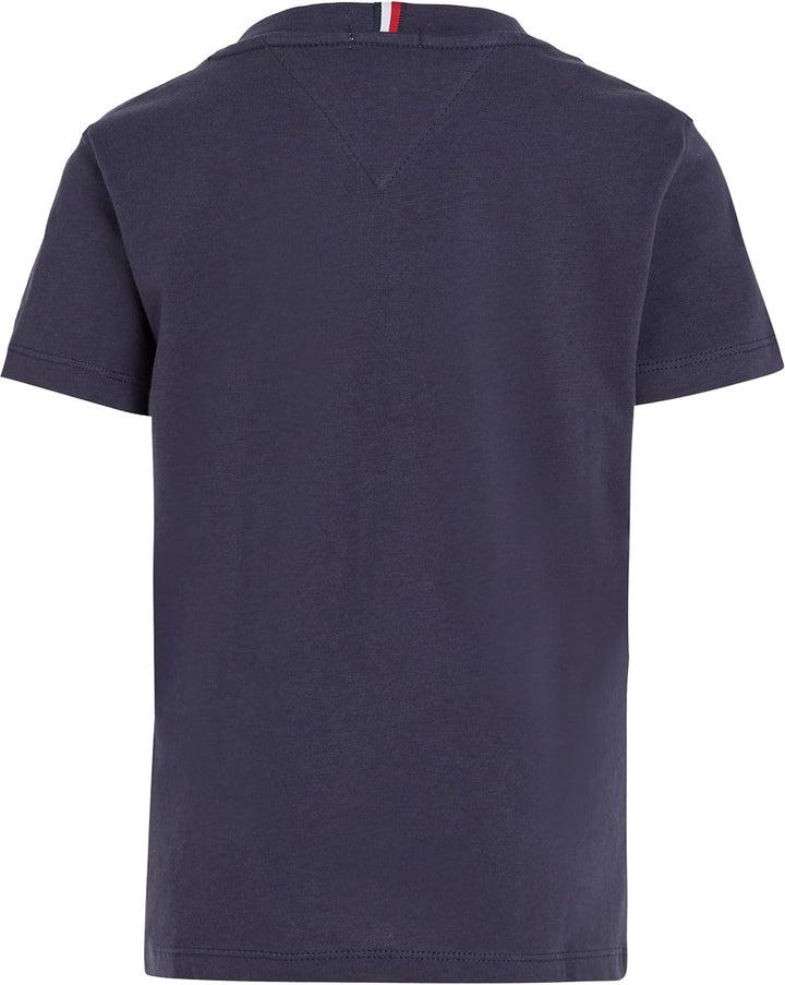 Tommy Hilfiger Kinder Unisex T-Shirt Kurzarm Essential Tee Rundhalsausschnitt, Blau (Twilight Navy)