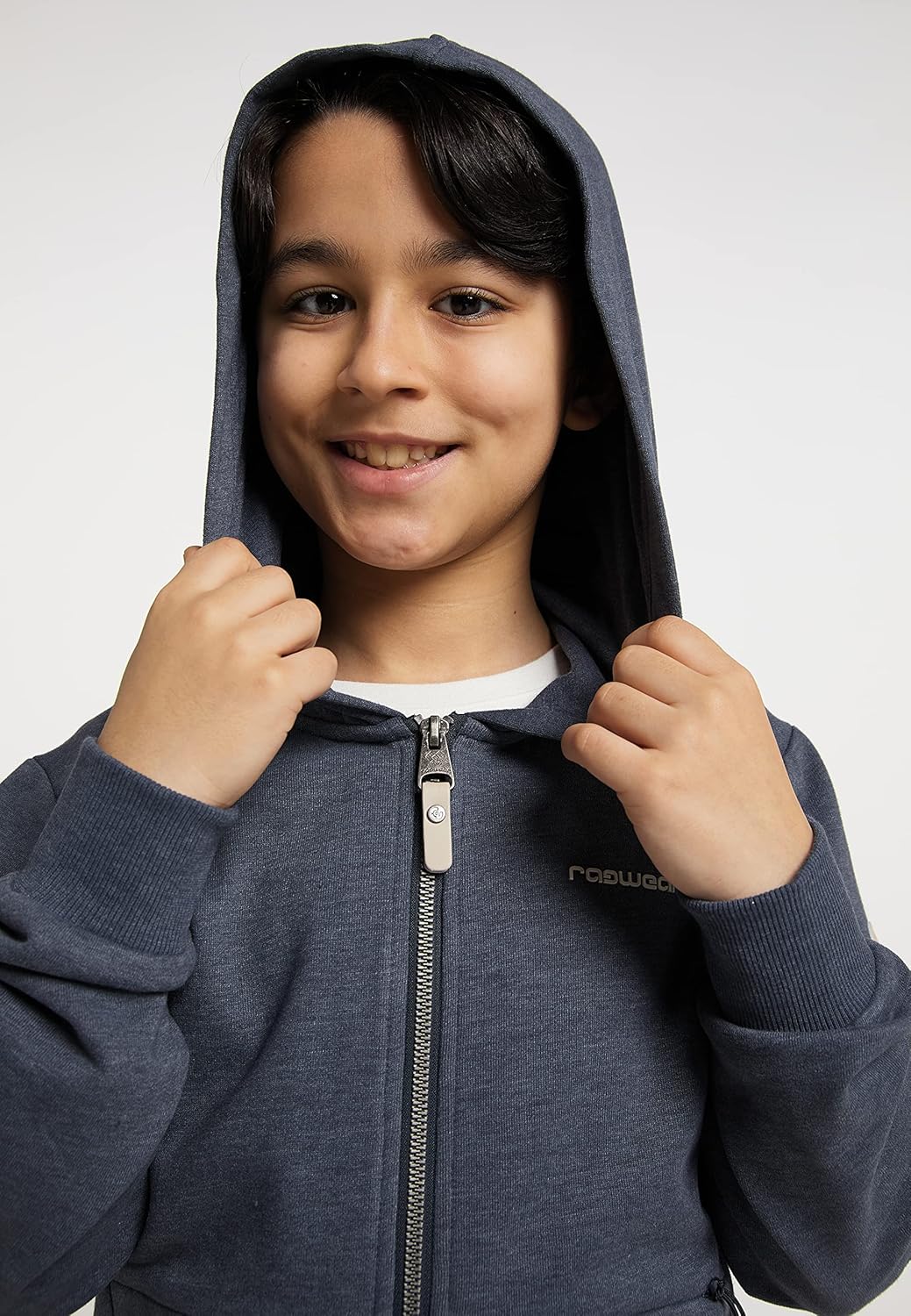 Ragwear Axell Organic Jungen Sweatjacke mit Kapuze Sweat Strickjacke Cardigan Übergangsjacke Jacke S