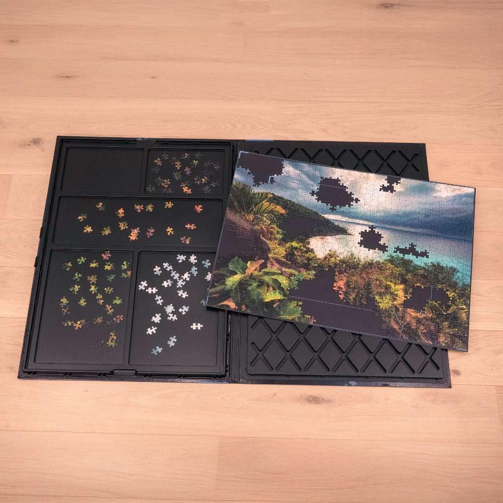 Ravensburger Puzzlemappe für Puzzles mit bis zu 1000 Teilen, Kombination aus Puzzle-Sortierschale un