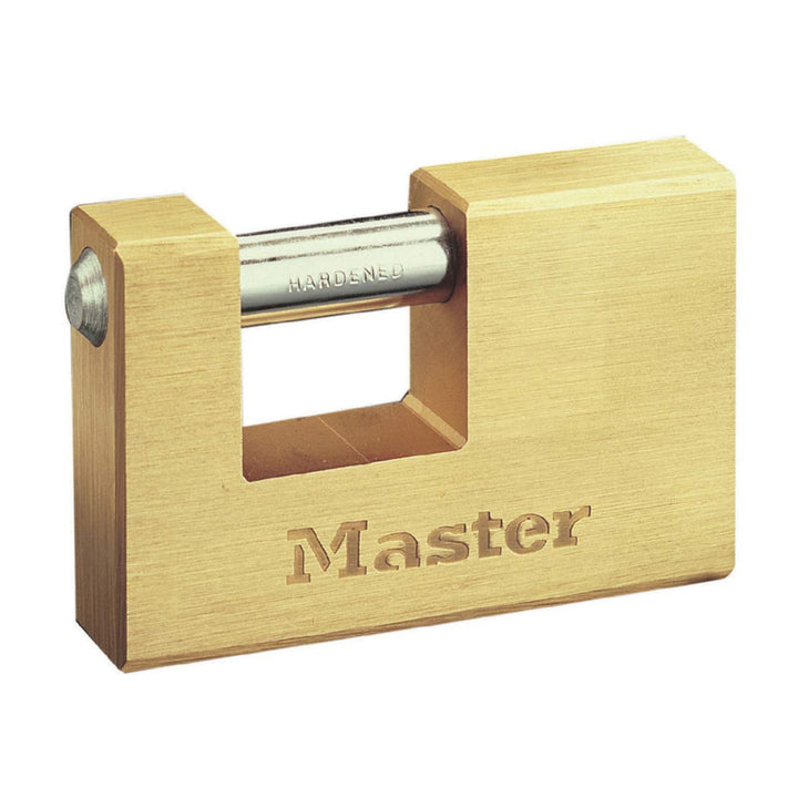 MASTER LOCK 606EURD Vorhängeschloss 63mm Vollmessing (Rechteckiges Gehäuse) 6,5 x 6,3 x 1,4 cm, 6,5