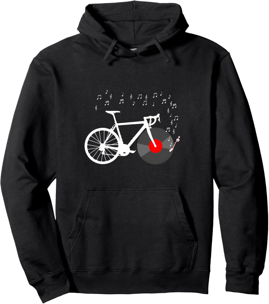 Vinyl-Schallplattenspieler für Fahrradfahrer, Rennrad Pullover Hoodie
