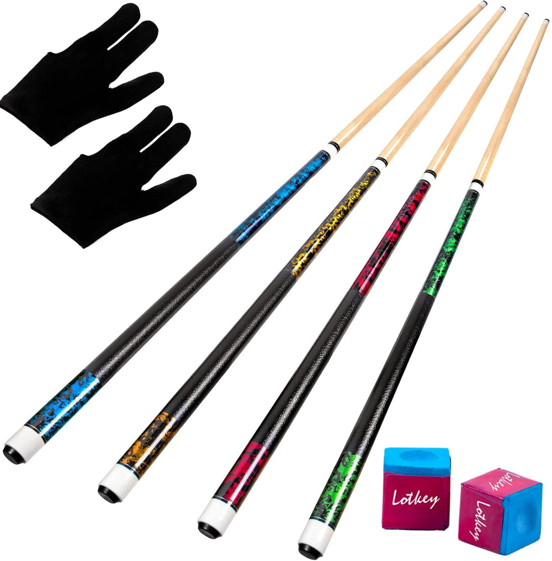 Horse Billard Queue, 58" Billiard Cue Pool Cue Stick 13mm Spitzen für Billard Tisch Sport Set mit 4