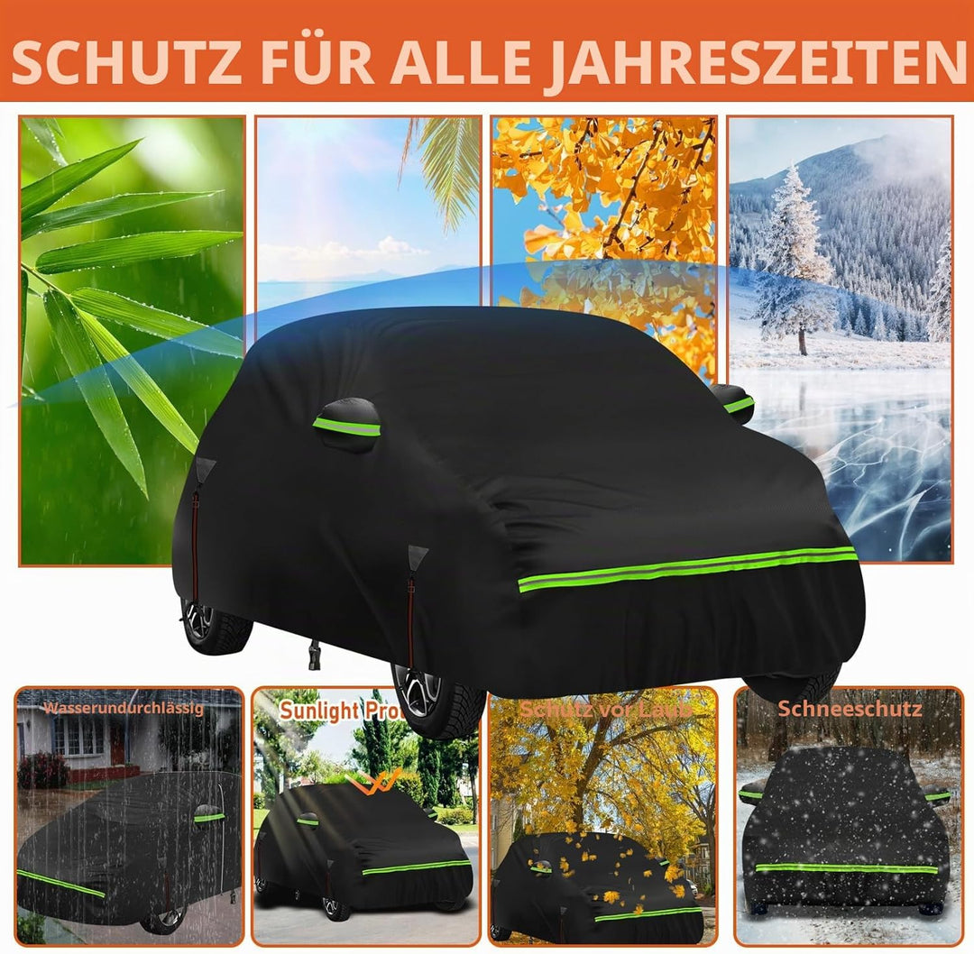 wasserdichte Autoabdeckung, kompatibel mit Smart Fortwo W453 2015–2024, 6 Schichten, Outdoor-Vollgar
