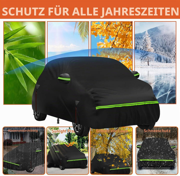 wasserdichte Autoabdeckung, kompatibel mit Smart Fortwo W453 2015–2024, 6 Schichten, Outdoor-Vollgar