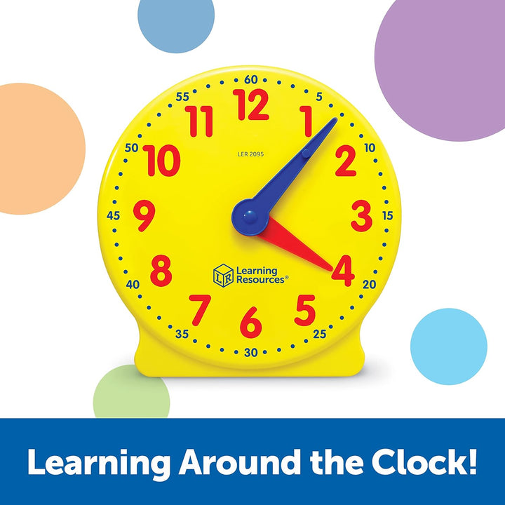 Learning Resources Big Time Lernuhr – Lernspielzeug zum Uhrzeit Lernen für Kinder ab 5 Jahren – 12-S