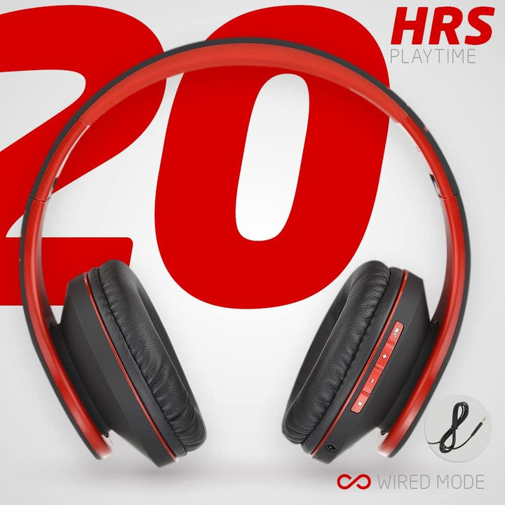 PowerLocus Bluetooth Over-Ear Kopfhörer, Kabellos Stereo Faltbare Kopfhörer Kabellose und Kabel-Kopf
