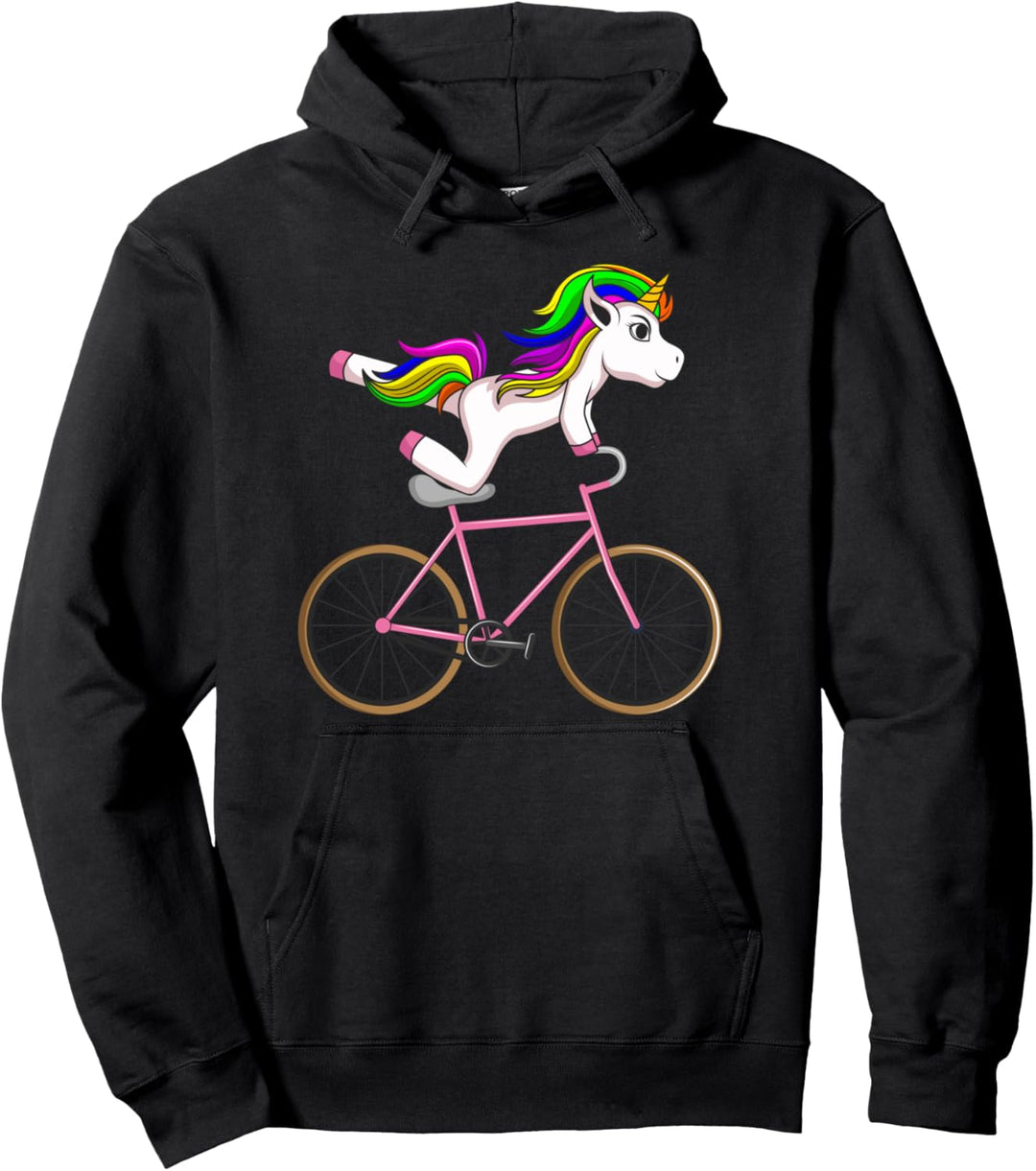 Kunstrad Einhorn Kunstradfahren Kunstradfahrerin Fahrrad Rad Pullover Hoodie