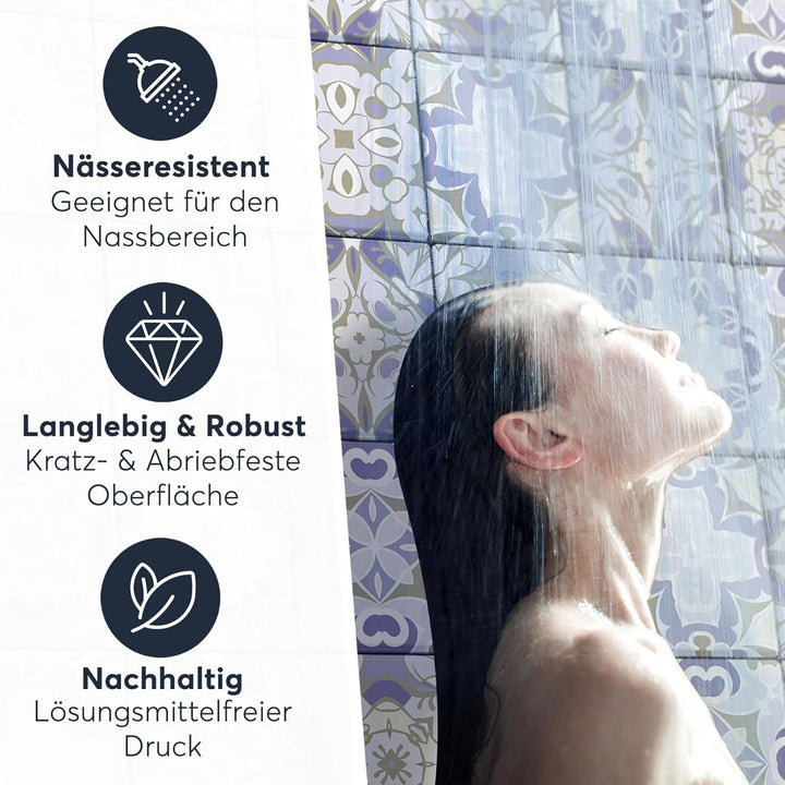 CREATISTO Klebefliesen Stickerfliesen Fliesenfolie - Hochwertige Sticker Aufkleber für Wandfliesen I