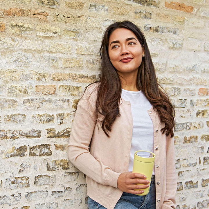 Stelton To-Go Click d. Kaffeemühlen steel, 0.4 l. - soft yellow