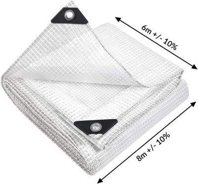 Plane Abdeck-Plane Wasserdicht Gewebe-Plane mit Ösen - Tarp - Schutzplane für alle Wetterbedingungen
