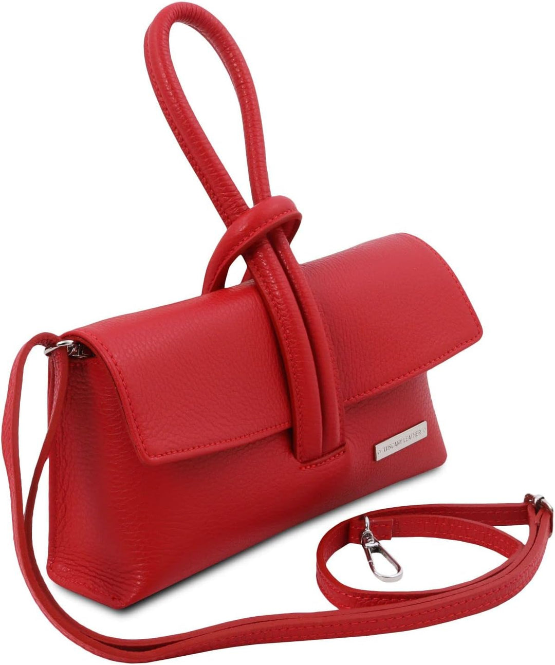 Tuscany Leather TLBag Clutch aus Leder Lipstick Rot, Lipstick Rot
