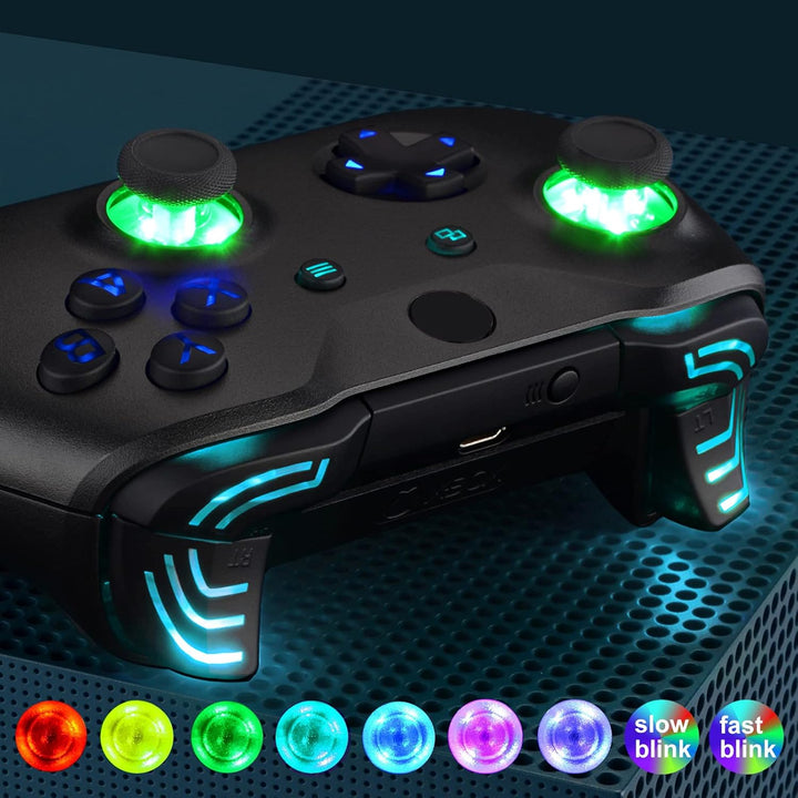 eXtremeRate LED Taste für Xbox One S/X Controller,Leuchttasten Bleuchtung Knöpfe D-pad Sticks ABXY M