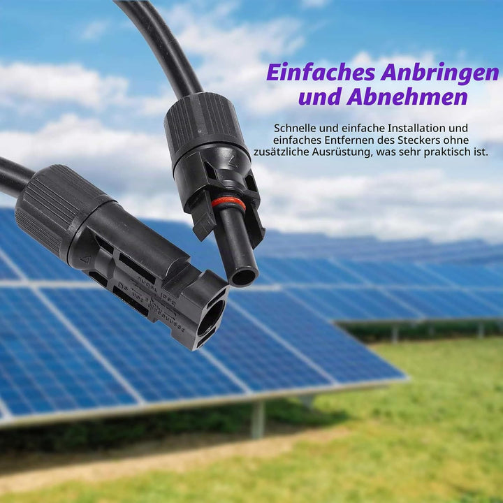 solarkable 6mm,Verlängerung 5M, Solarstecker Solarkabel Verlängerungskabel,pv Kabel 6mm2,IP67 Photov